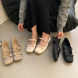 Shallow Mouth Shoes Woman Comfortable And Elegant Bow-Knot Modis Female Footwear Square Toe Low Heels Riband Butterfly