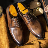 Luxury Mens Leather Shoes High Quality Men's Shoes Pointed Oxford Wedding Leather Men Dress Shoes Gentleman Office Man Shoe