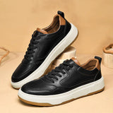 New High quality cowhide casual shoes men loafers shoes for men with free shipping All Black Men's casual shoes luxury sneakers
