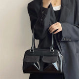 Fashion Women Shoulder Underarm Bags Multi Pocket Purse Totes Vintage PU Leather Ladies Shoulder Bags Large Capacity Handbags