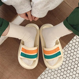 Platform Sandals on Beach Summer Thick Junior Woman Slippers Open Toe Slides Bathroom Shoes for Women Original Sale Offer Y