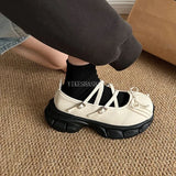 New Fashion Chunky Women Sports Shoes Shallow Butterfly-knot Platform Flat Shoes Ladies Casual Outdoor Mary Jane Shoes