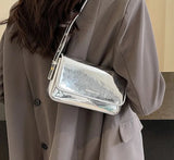 Y2K Style Mini PU Leather Cute Flap Crossbody Bags Luxury Silver Korean Fashion Shoulder Bag Designer Handbags and Purses