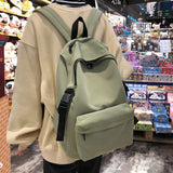 Fashion  Waterproof Nylon Backpacks Women Big Small school bag For Teenage girls Solid color Travel Backpack Female Mochilas