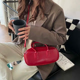 Retro Solid Color Women's Shoulder Bag Fashion Design Ladies Crossbody Bags Simple Female Clutch Purse Handbags Messenger Bag