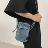 Sewing Thread Women's Shoulder Bag New Women's Crossbody Bag Mobile Phone Bag Hot Selling Design Mini Denim