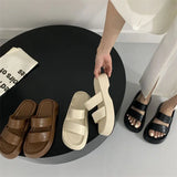 Slides Job Thick Black Woman Slippers Platform Summer Rubber Sandals Outside Shoes for Women H Sandal Casual Clappers 39 B