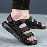 Classic Men's Sandals Summer Air Cushion Sandals Breathable Men Leather Shoes Luxury Sandals Soft Outdoor Men Roman Sandals