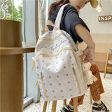 Fashion Floral Cute Women Backpack Nylon Waterproof Laptop Backpack Female School Bags For Teenage Girls Kawaii Travel Book Bags