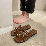 Slides Indoor Summer  Low Heel Black Shoes Women's Slippers And Ladies Sandals Open Toe Original Chic Point Hot Price 39 Pvc