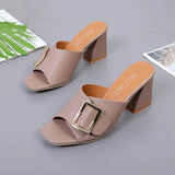 White Heeled Open Toe House Slides Rubber Summer Home Shoes Indoor Women's Slippers and Ladies Sandals Comfortable Elegan B