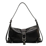 PU High Quality Women's Bag Fashionable, Simple, Large Capacity High Quality Shoulder Bag Summer Solid Color Versatile Handbag