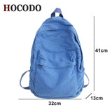 College Student Fashion Canvas Women Backpack Female Travel Kawaii Rucksack Ladies Backpack Solid Color School Bag Mochilas