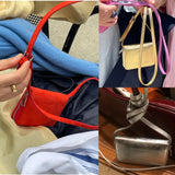 Y2K Style Mini Genuine Leather Cute Flap Crossbody Bags Luxury Silver Fashion Designer Handbags and Purses