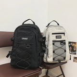 Neutral Retro School Backpack for College Students Schoolbag Large Capacity Couple Travel Backpack Double Shoulder Bag