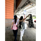 Fashion Pink Bear Drawstring Backpack for Women Kawaii Cartoon Cotton Y2k Women Backpack Korean Style Travel Shopping Girls Bag