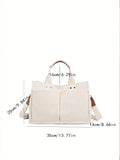 Canvas Bag Women's New Large Capacity Multi functional Handheld Tote Bag Crossbody Bag