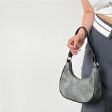 Fashion Design Women's Hobos Shoulder Bags Half Moon Ladies Underarm Bag Clutch Purse Handbags Female Crescent Messenger Bag
