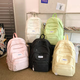 Multi Pocket College Student Backpack Female Large Capacity Laptop School Bag Fashion Nylon Women Backpack Kawaii Travel Bookbag