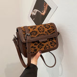 Leopard Trend PU Hasp Shoulder Bags Spring New Fashion Simple Fashion Designer Square Bag Soft Women's Crossbody Bags