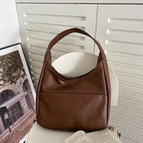 New Simple Large Capacity Women Shoulder Bag Casual Commuting Luxury Designe Handbags High Quality Leather Tote Bag