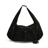 Nylon Large Capacity High Quality Shoulder Bag Solid Color Zipper Simple Casual Handbag Soft Versatile Commuting Tote Bag