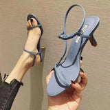 Summer Ladies Sandals Fashion Party Dress Ankle Strap Open Toe Thin Heels Women Sandalias Female Luxery Pumps Sandals