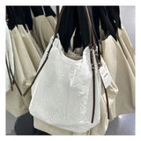 Lace Fairycore White Shoulder Bags Women Harajuku Large Capacity Casual Tote Bag Handbag Female Retro Y2k Bags Aesthetic