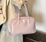 Korean Fashion Casual Women Simple Solid Color Soft PU Leather Designer Shoulder Bag Female Handbags and Purses