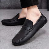 Italian Desgin Men Casual Shoes Summer Genuine Leather Men Loafers Moccasins Slip On Men's Flats Breathable Male Driving Shoes