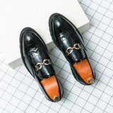 Trendy Brand Green Brogue Shoes Men's Leather Business Shoes Groom's Wedding Men's Loafers British Style Free Delivery