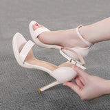 Summer Women 8cm 9.5cm High Heels 2.5cm Platform Sandals Lady Stiletto Heels Sandles Nightclub Prom Catwalk Fetish Shoes