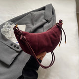 Small Suede Leather Shoulder Bags For Women Winter Y2K Korean Fashion Trend Crossbody Bag Lady Handbags And Purses