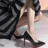 Woman Pumps Formal Black Pointed Toe Shoes for Women Sexy Super High Heel Shoe Trend with Discount Korean Style Footwear A