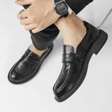 Fashion New Men's Business Dress Shoes Lace Up Work Shoes Men's Genuine Leather Shoes Park Walking Shoes Free Delivery