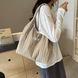 New Casual Solid Canvas Large Capacity Tote Bags Hot Sale Fashion Versatile Shoulder Bags High Quality Light Soft Bags Women