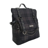 Gothic Punk Rock Plaid Backpack Korea Y2k Chain Aesthetic Niche Sac A Dos Mochilas School Backpack for Teenage Students