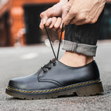 British Style Luxury Outdoor Brand Thick Bottom Oxford Shoes Lace Up Safety Shoes 2024 Fashionable New Couple Style Work Shoes