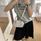 Cute Fashion Womens Handbag Casual Pu Leather Korean Popular Elegant Small Shoulder Bag Sweet Silver Female Crossbody Bag