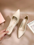 Pointed Toe Ladies Summer Footwear With Medium Heels Moccasins Shoes For Women Stilito Chic Elegant And Low Price Non Slip