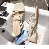 Women's Slippers and Ladies Sandals Outside Open Toe with Heel Shoes Roman Slides Casual Non Slip New Style  Trend Luxury 39