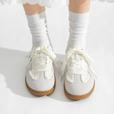 New Silver Training Shoes Lace Women's Sneakers Shoes Woman Trend Casual Sneakers Flat Shoes Women Luxury Shoes