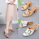 White Heeled Open Toe House Slides Rubber Summer Home Shoes Indoor Women's Slippers and Ladies Sandals Comfortable Elegan B