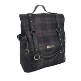 Gothic Punk Rock Plaid Backpack Korea Y2k Chain Aesthetic Niche Sac A Dos Mochilas School Backpack for Teenage Students