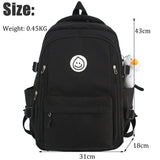 Large Female Cute College Backpack Girl Travel Book Backpack Nylon Fashion Ladies Leisure Bag Women Laptop Men School Bags