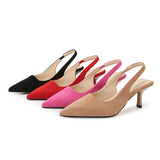 Low Heels Large Size 44 45 New Fashion Sexy Casual Women Suede Sandals High Heel Buckle Summer Shoes Woman Mules