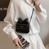 Bow Cute Mini Crossbody Bags for Women Spring Korean Fashion PU Leather Shoulder Bag Y2K Handbags and Purses