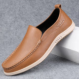 Men Genuine Leather Shoes New Casual Designer Shoes Slip On Fashion Summer Comfort Loafers Moccasins Men Driving Shoes
