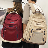 Fashion Casual Backpack Large Capacity Nylon Waterproof Travel Backpack Teen Middle School Students School Backpack Schoolbag