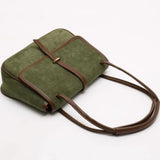 Vintage Green Shoulder Bag Purse Women New Large Capacity Casual Handbag Ladies Retro Harajuku Aesthetic Bolso Mujer